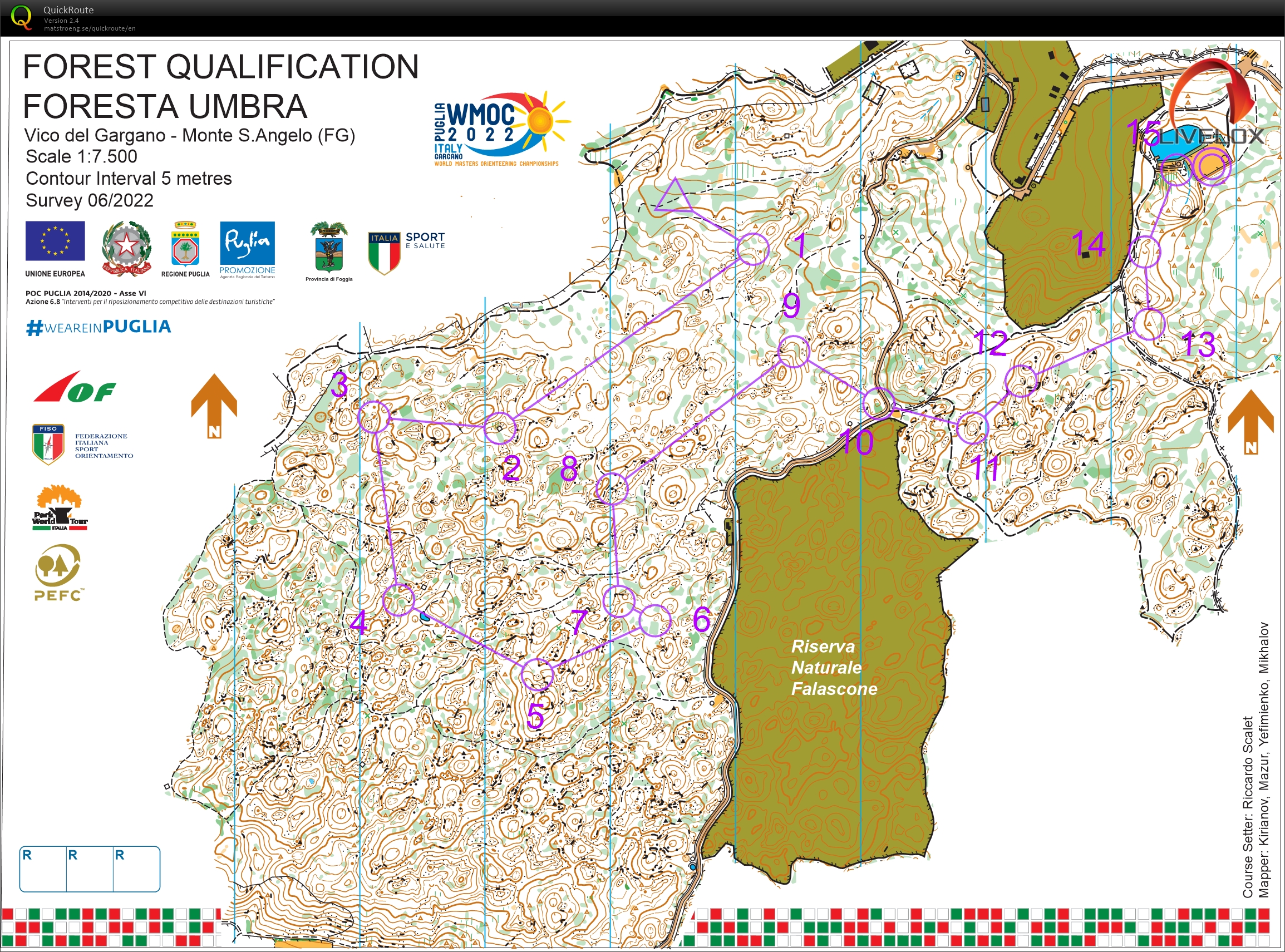 WMOC, Foresta Umbra, Italia, Skogskvaifisering, M60-3 (13.07.2022)