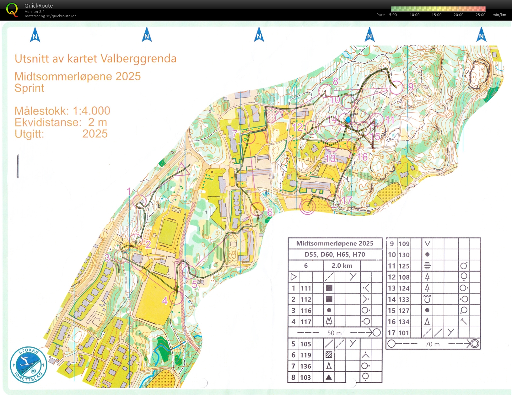 Midtsommersprinten, Stokke, H65- (14.06.2025)