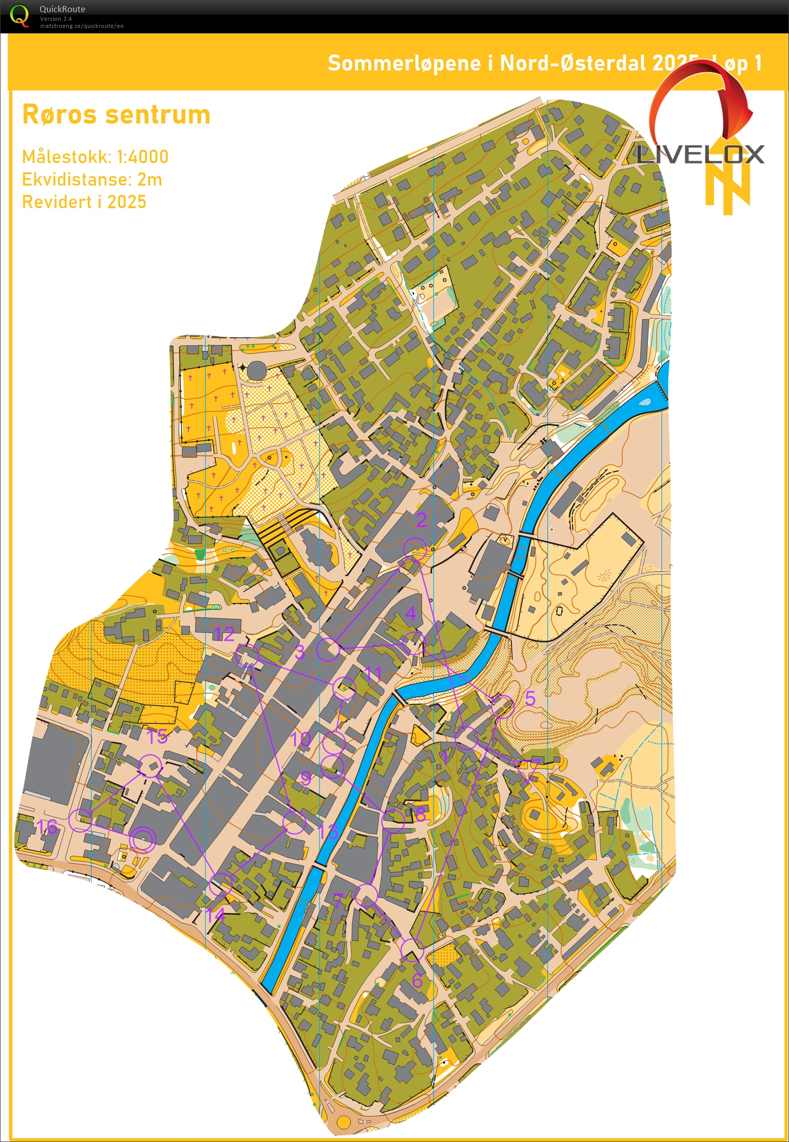 Sommerløpene i Nord-Østerdal, løp 1, sprint, Røros, H65- (27.06.2025)